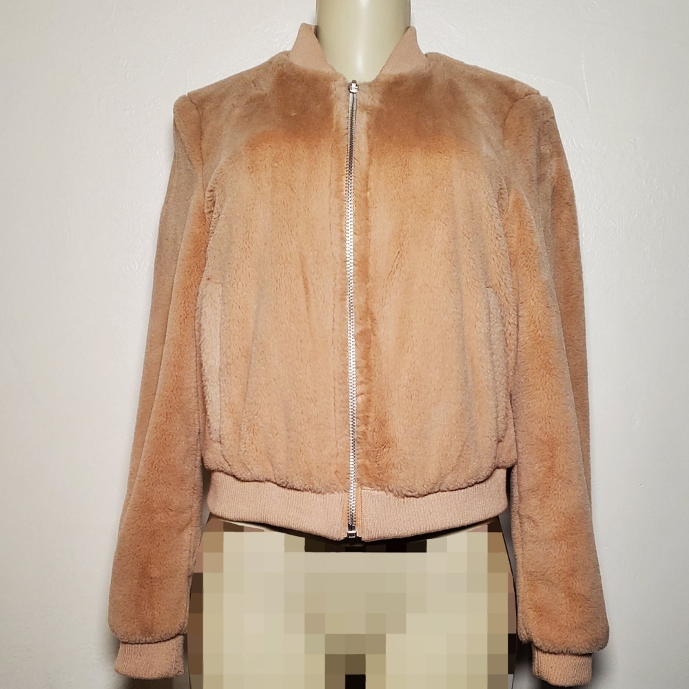 Faux Fur Bomer Jacket